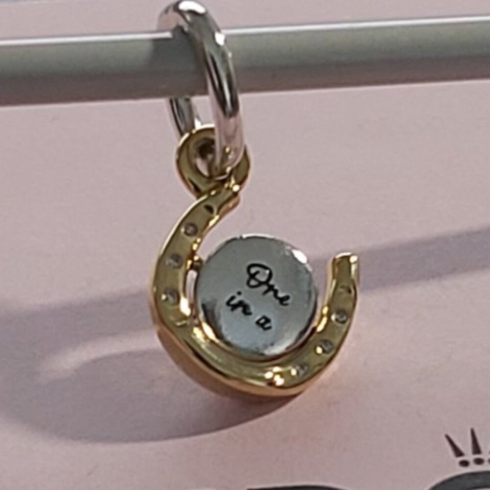 PANDORA *Retired* SS & 14K Gold-Plated Spinning Disc Horseshoe 762713C01
